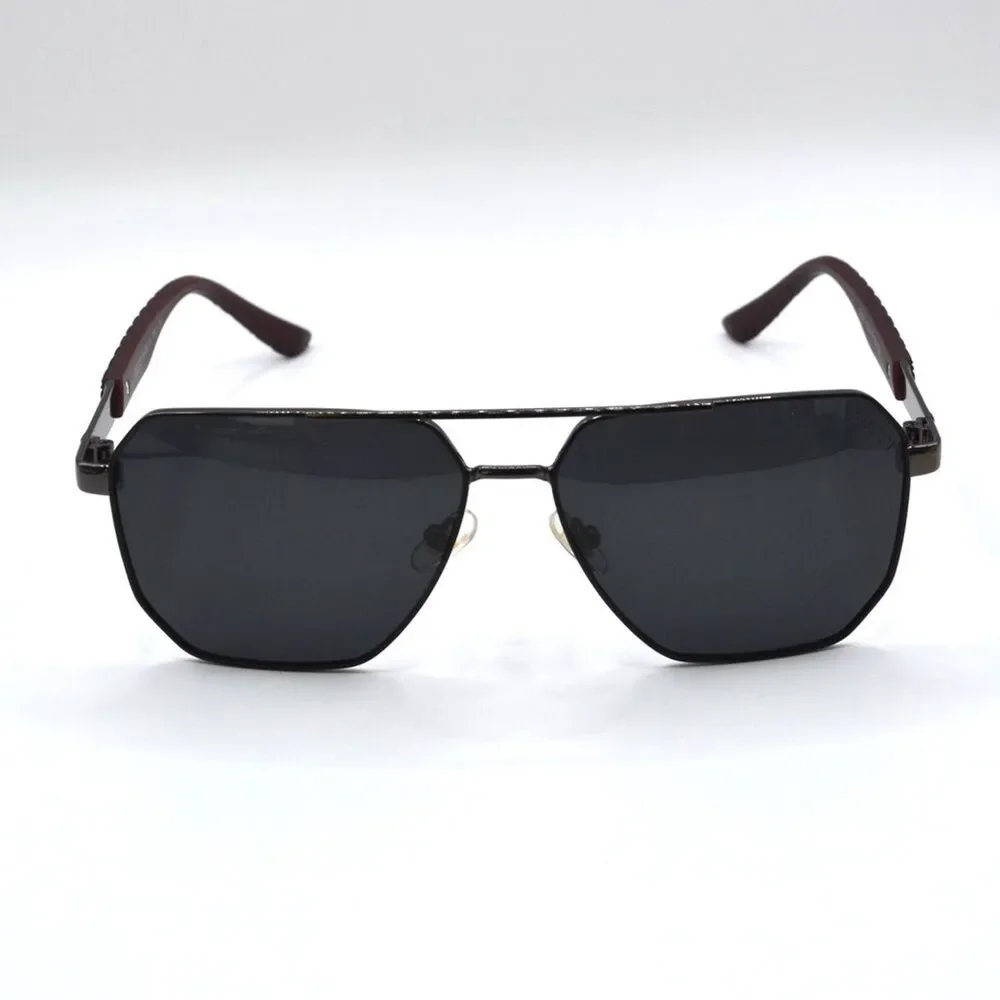 Gucci Men Aviator Sunglasses | Gunmetal/Black | Gray Lens | New | No Tags